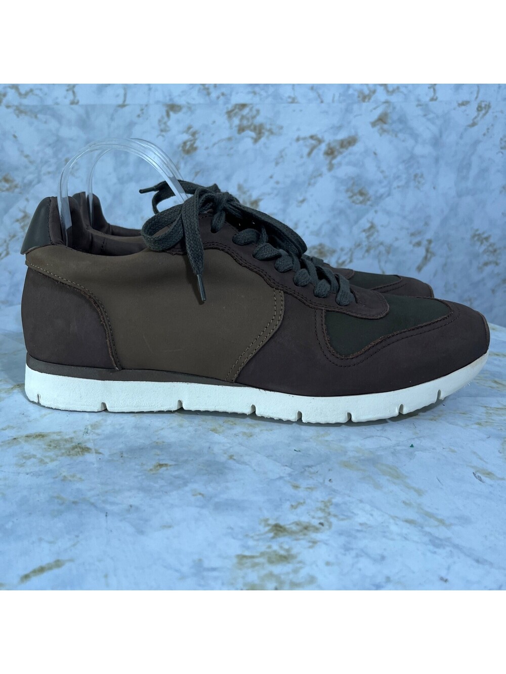 OTBT Armada Men's Size 11.5M Shoes Brown White Leather Comfort Casual Sneakers